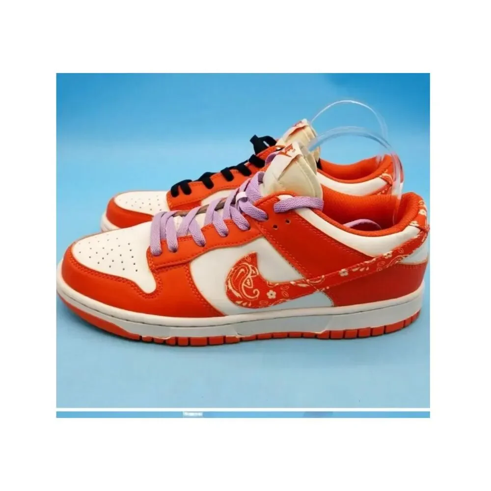 Nike Dunk Low Paisley Pack Orange Sneakers - Size 8